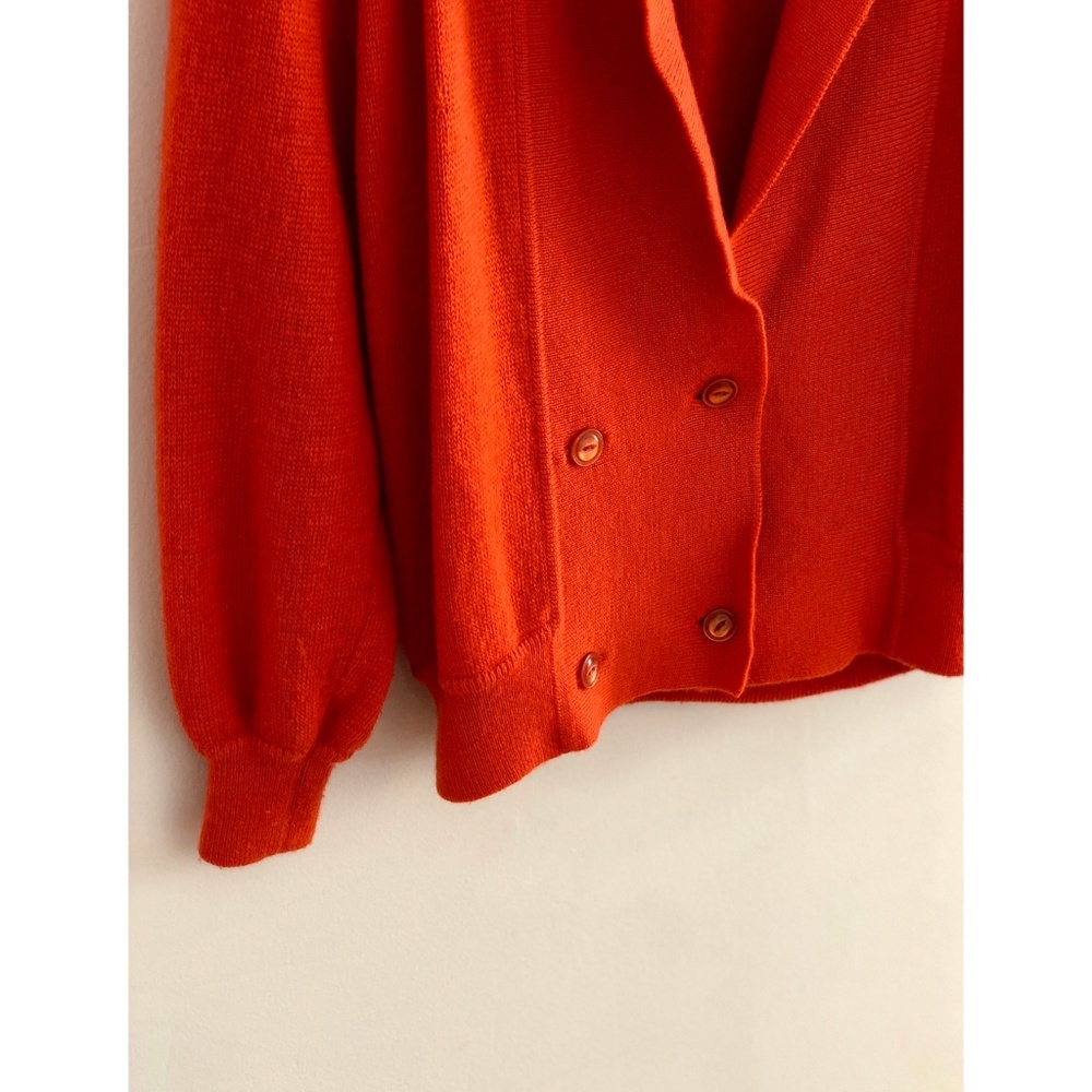 Vintage Carrot Orange Buttoned Sweater - Picture 2 of 5